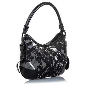 Burberry Beat Check Foley Hobo Handbag